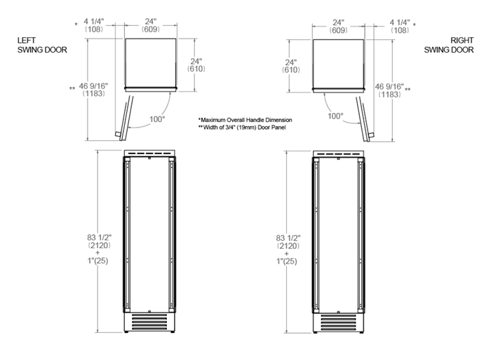 24 Built-in Freezer Column | Bertazzoni